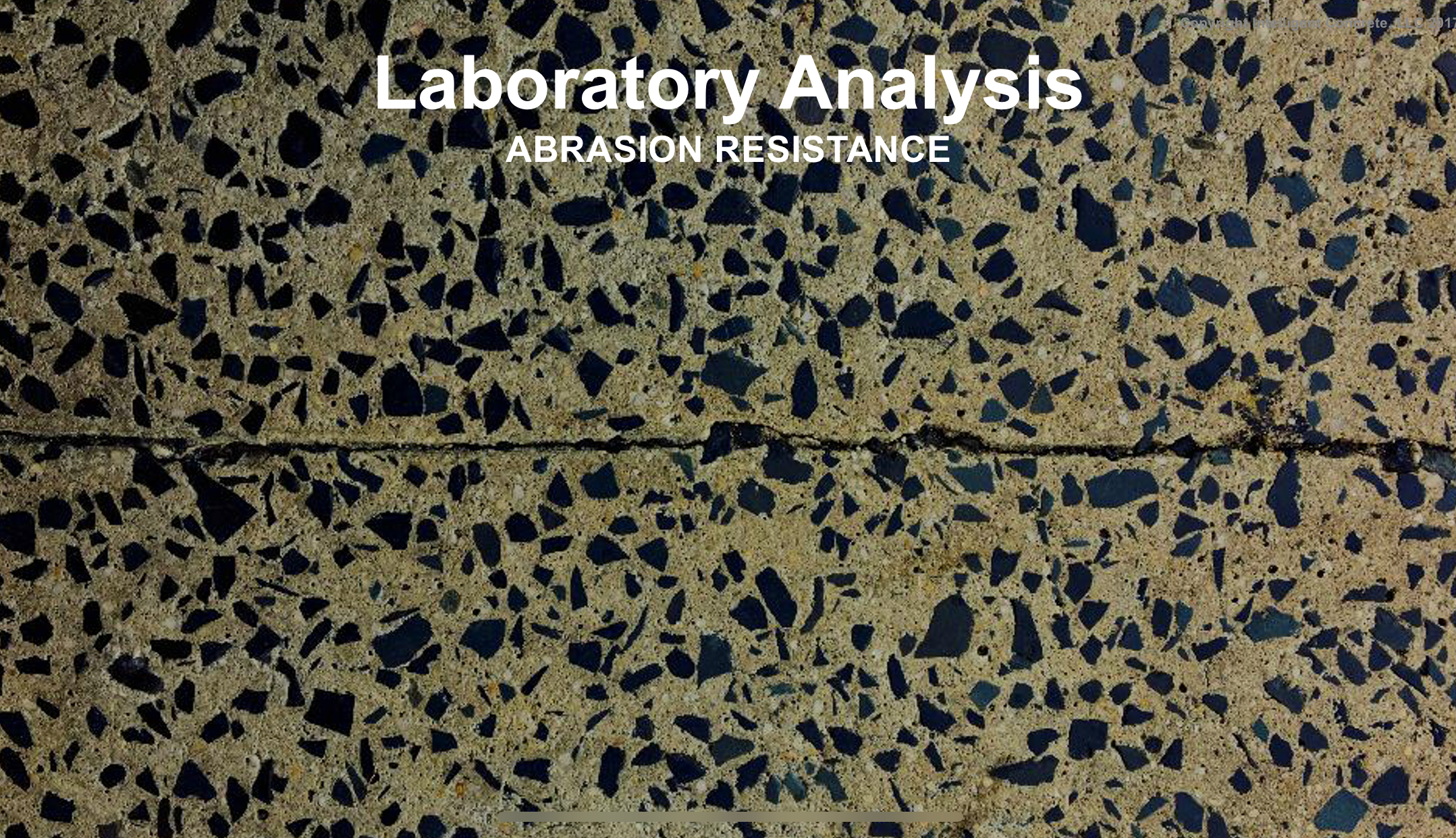 laboratory analysis of ASTM c779 test